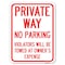 Signmission Private Way Violators Towed Away Heavy-Gauge Alum Rust Proof Parking Sign, 18" x 24", A-1824-23237 A-1824-23237 - alternate 1